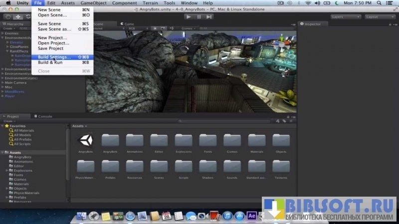 Скачать Unity 3D для MacOS версия 5.5.2