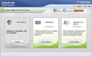 ZoneAlarm Free Firewall Скриншот 1