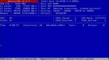 Memtest86+ Скриншот 1