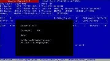 Memtest86+ Скриншот 5